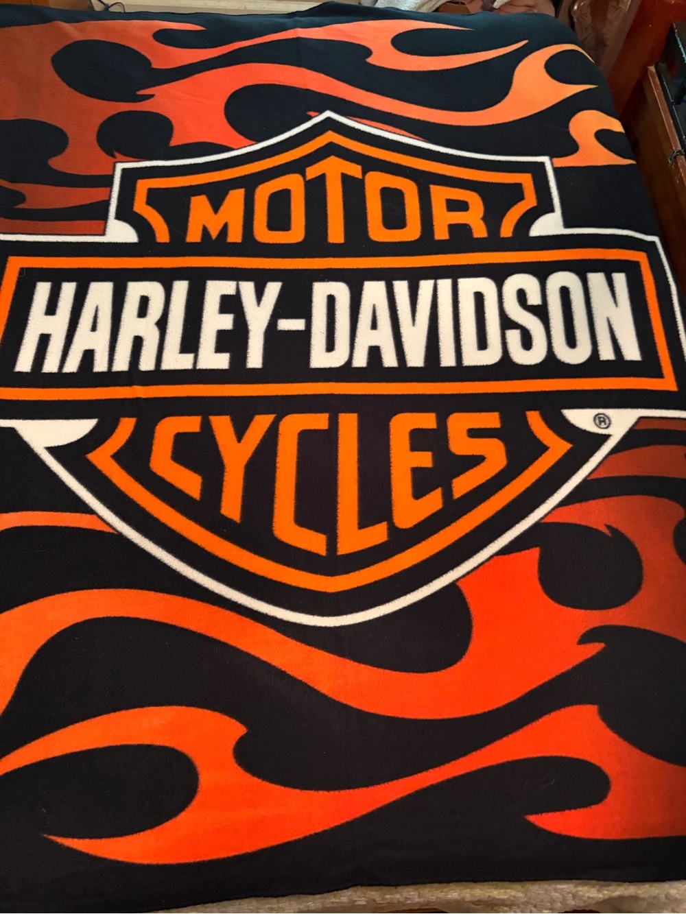 Harley Davidson Fleece throw blanket